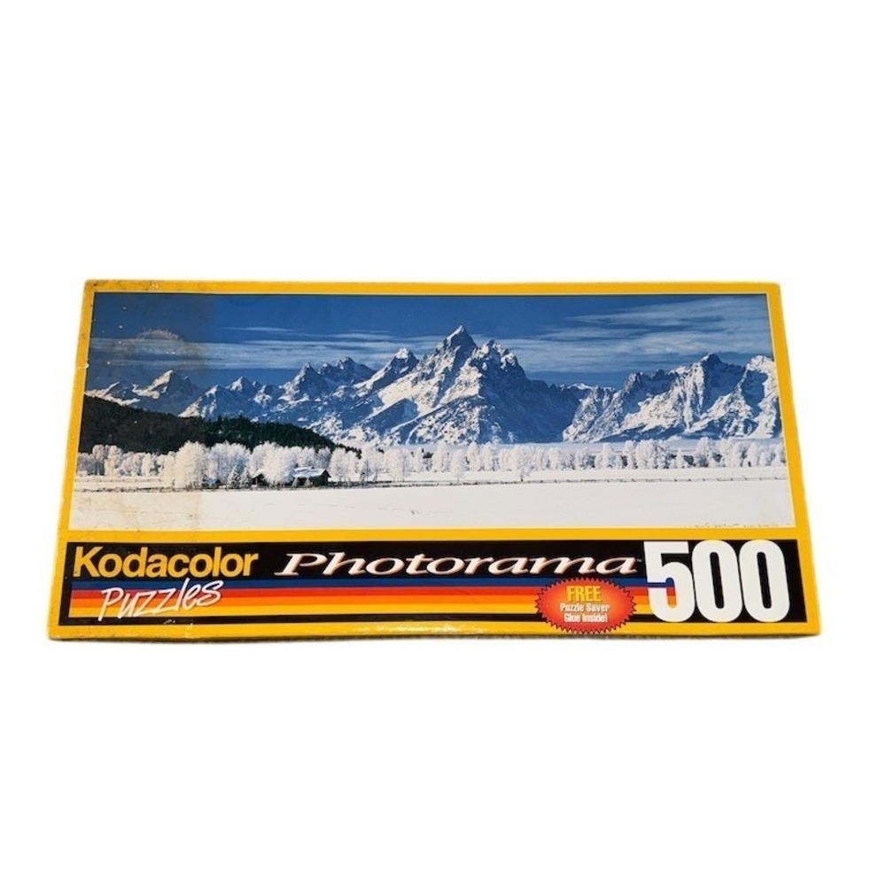 Kodacolor Photorama Panoramic‎ Winter Mountain Landscape 500 Pc Jigsaw NIB